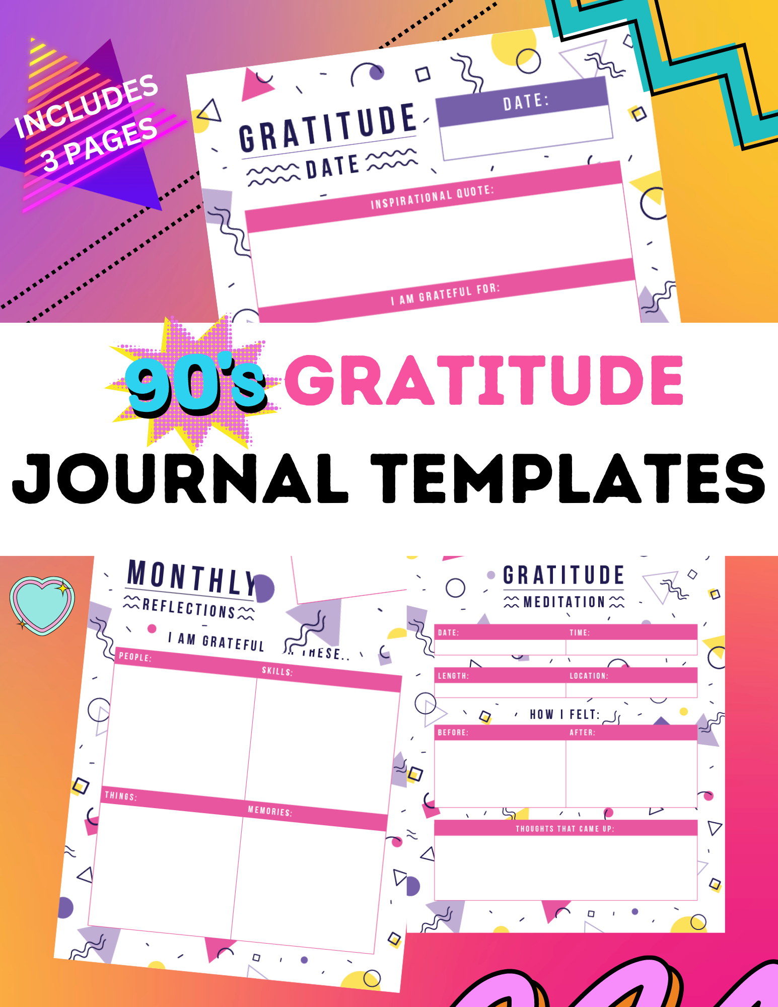 90s Gratitude Journal